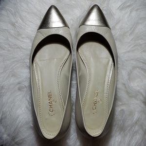 Chanel pointed toe flats
